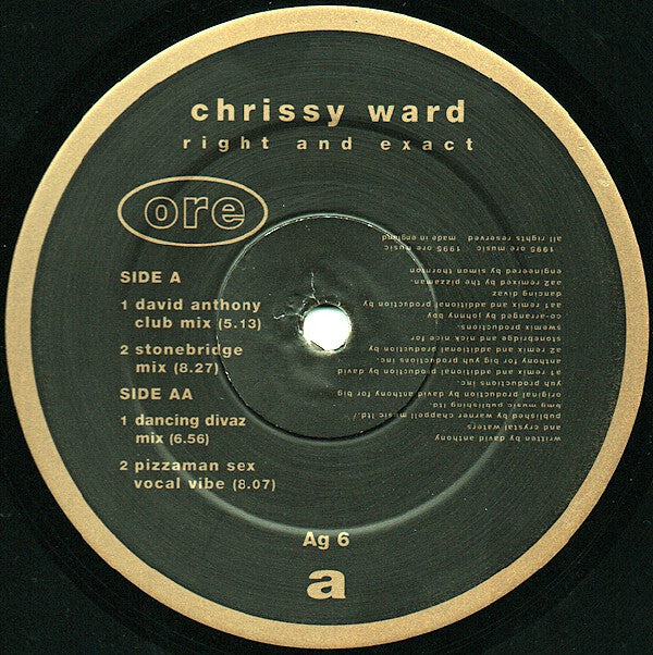 Chrissy Ward : Right & Exact (12", Single)