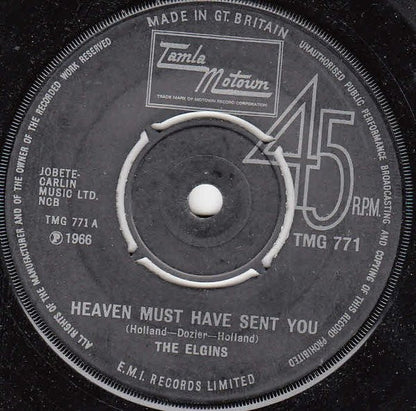 The Elgins : Heaven Must Have Sent You (7", Single, RE, 4 P)