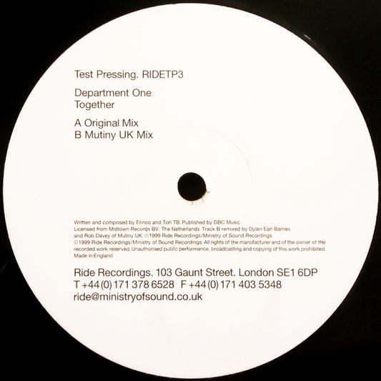 Department 1 : Together (12", TP)