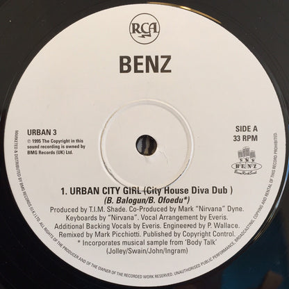 Benz : Urban City Girl (12", Promo)