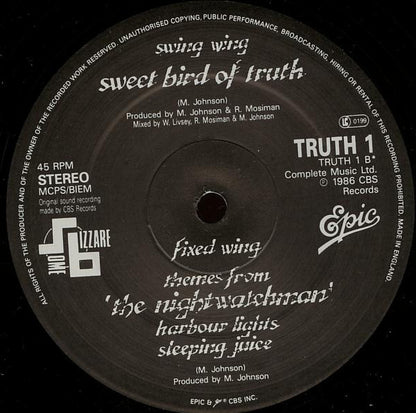 The The : Sweet Bird Of Truth (12", Single)