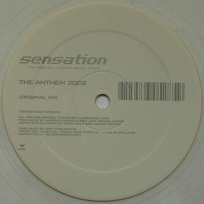 Sensation (2) : The Anthem 2002 (12", Cle)