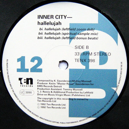 Inner City : Hallelujah '92 (12")