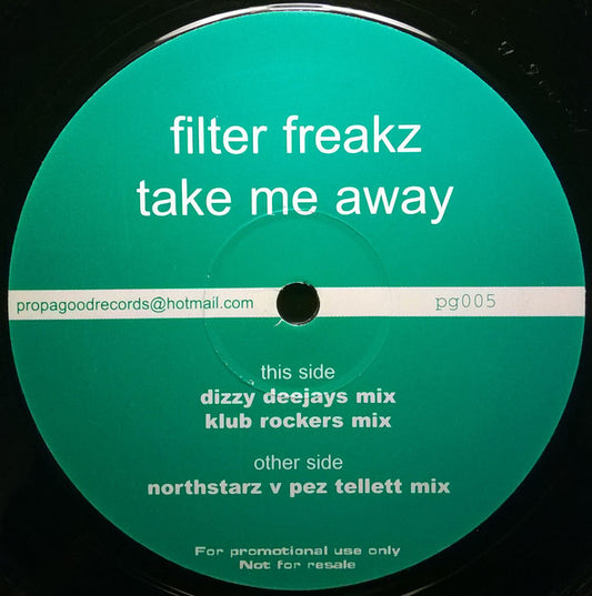 Filter Freakz : Take Me Away (12", Promo)