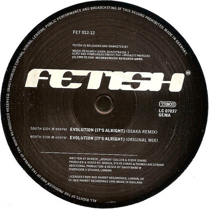 Joshua (8) : Evolution (It's Alright) (12")