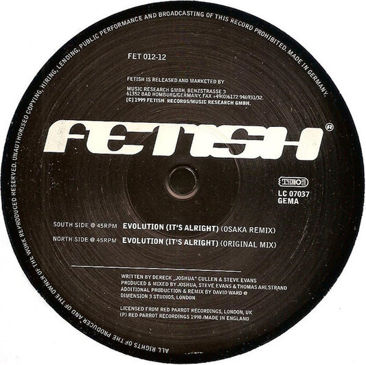 Joshua (8) : Evolution (It's Alright) (12")