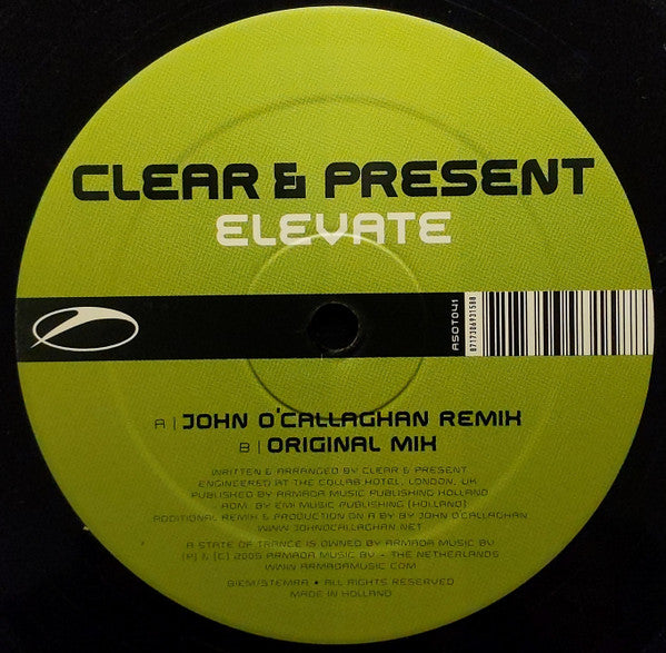 Clear & Present : Elevate (12")