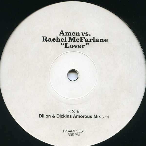 Amen* Vs. Rachel McFarlane : Lover (12", Promo)