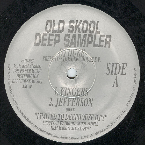 DJ Duke : Old Skool Deep Sampler (The Deep House E.P.) (12", EP, Smplr)