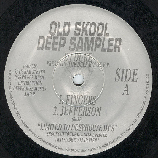 DJ Duke : Old Skool Deep Sampler (The Deep House E.P.) (12", EP, Smplr)