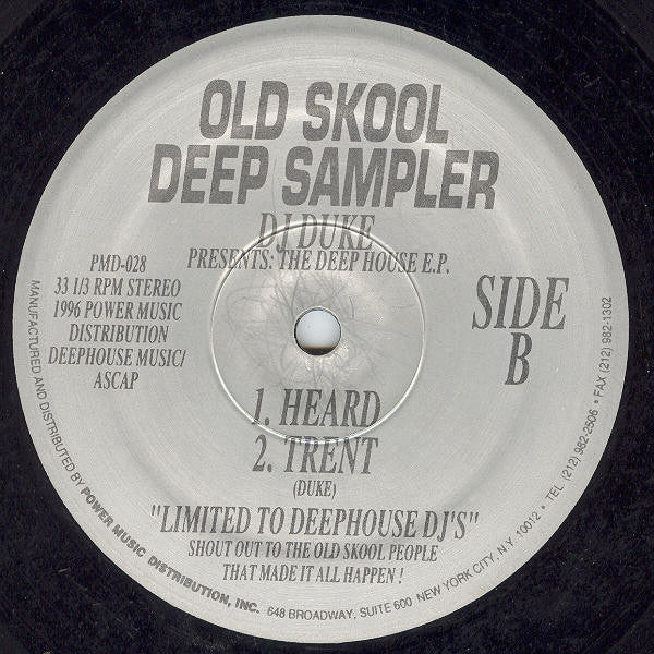 DJ Duke : Old Skool Deep Sampler (The Deep House E.P.) (12", EP, Smplr)