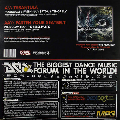 Pendulum (3) : Tarantula / Fasten Your Seatbelt (12", Single)