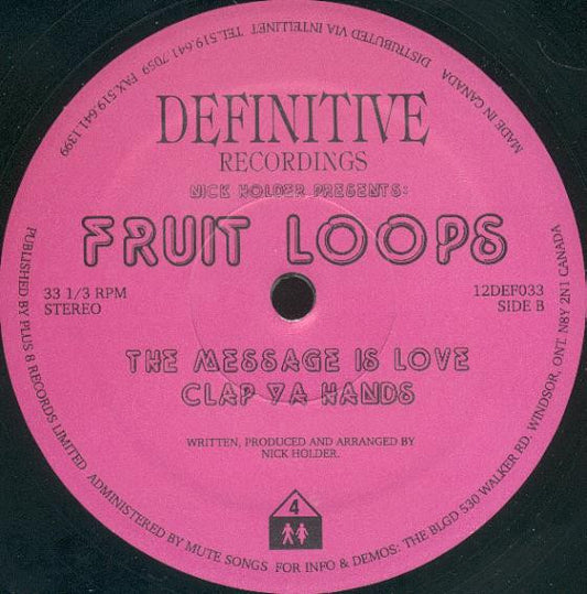 Nick Holder : Fruit Loops (12")