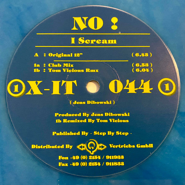 No ! : I Scream (12", Single, Blu)