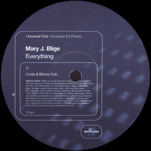 Mary J. Blige : Everything (12", Promo)