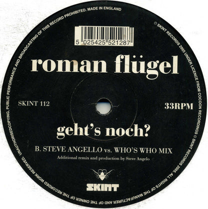 Roman Flügel : Geht's Noch? (12")