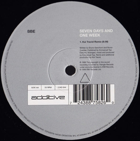BBE* : Seven Days And One Week (12")