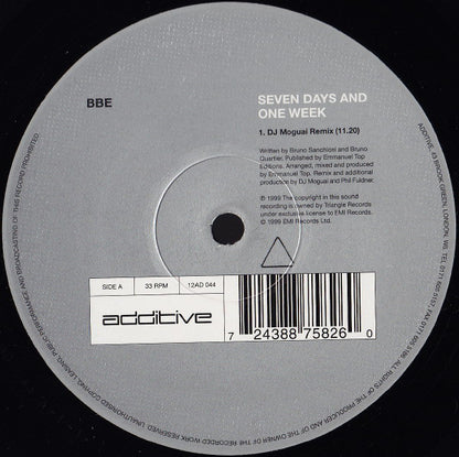 BBE* : Seven Days And One Week (12")