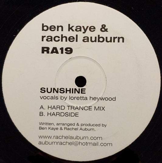 Ben Kaye & Rachel Auburn : Sunshine (12")