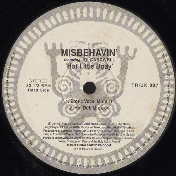 Misbehavin' Featuring Joi Cardwell : Hot Little Body (12", Promo)
