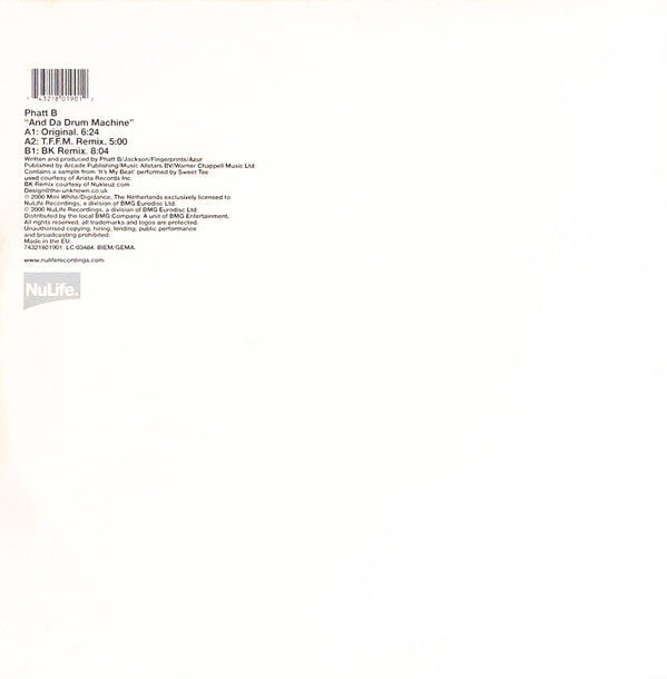 Phatt B* : And Da Drum Machine (12")
