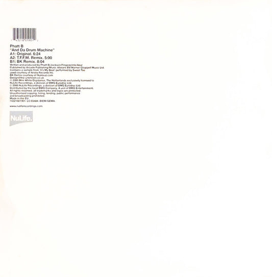 Phatt B* : And Da Drum Machine (12")