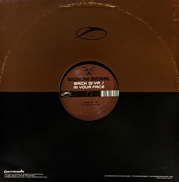 Signum Signal* : Back @ Ya / In Your Face (12")