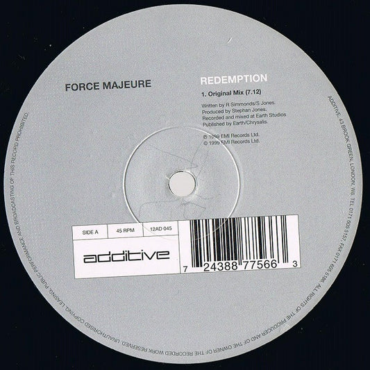 Force Majeure : Redemption (12")