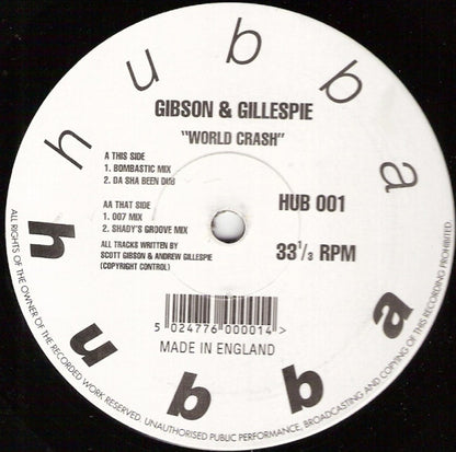 Gibson & Gillespie : World Crash (12")