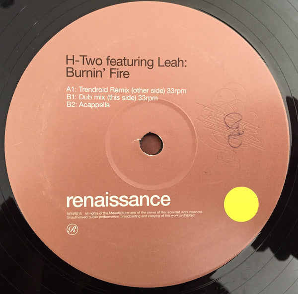 H-Two Featuring Leah* : Burnin' Fire (12")