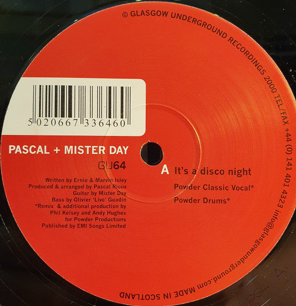 Pascal & Mister Day : It's A Disco Night (12")