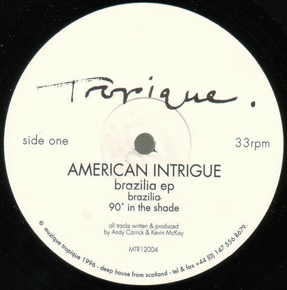 American Intrigue : Brazilia EP (12", EP)