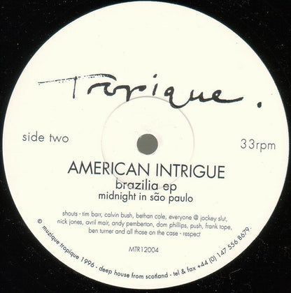 American Intrigue : Brazilia EP (12", EP)