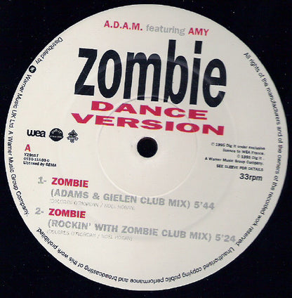 A.D.A.M. Featuring Amy : Zombie (Dance Version) (12")