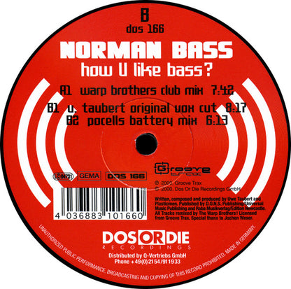 Norman Bass : How U Like Bass? (12")