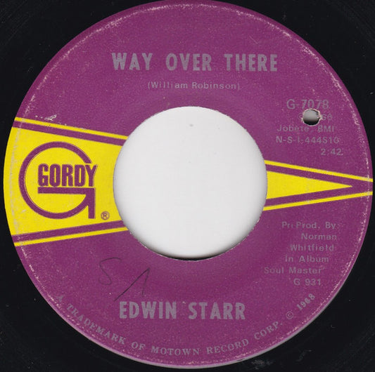 Edwin Starr : Way Over There / If My Heart Could Tell The Story (7", Single, Mono, ARP)