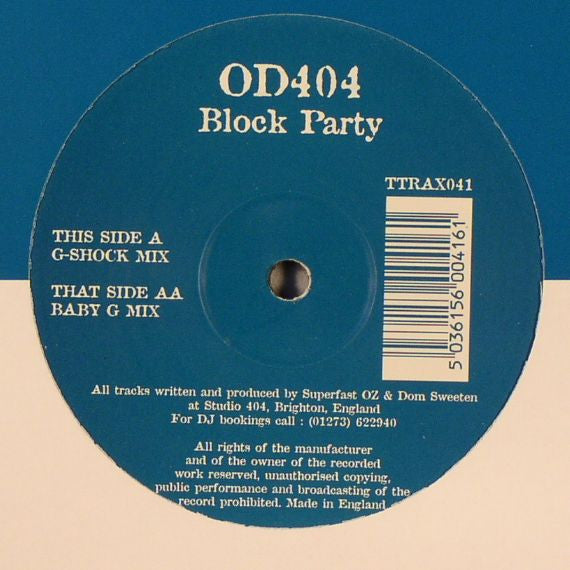 OD404 : Block Party (12")