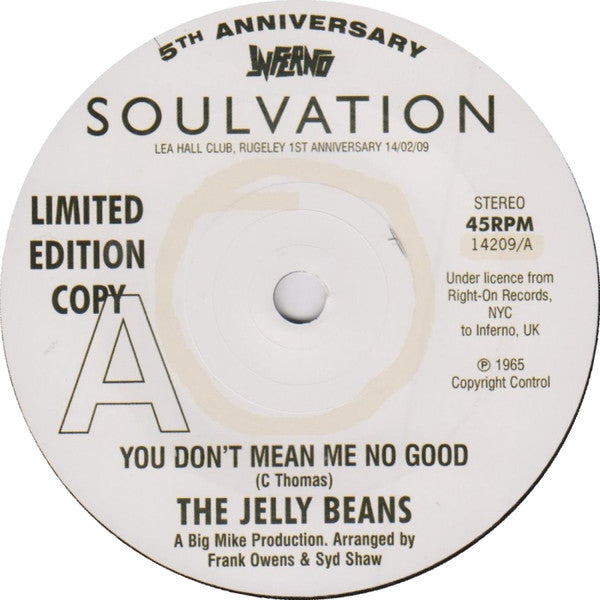 The Jelly Beans : You Don't Mean Me No Good (7", Ltd, RE)