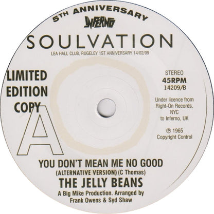 The Jelly Beans : You Don't Mean Me No Good (7", Ltd, RE)