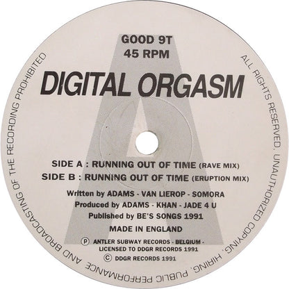 Digital Orgasm : Running Out Of Time (12", Die)