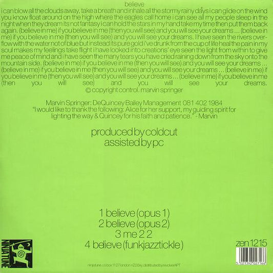 Apple Featuring Marvin Springer : Believe (12")