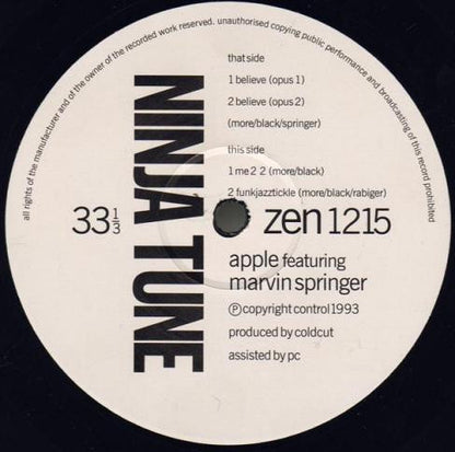 Apple Featuring Marvin Springer : Believe (12")
