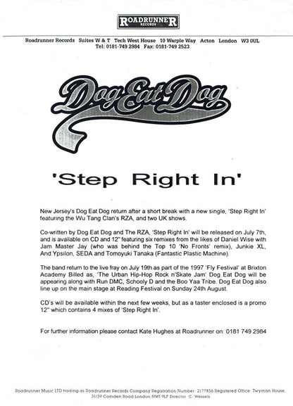 Dog Eat Dog : Step Right In (Remixed) (12", Single)