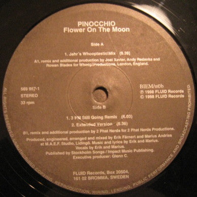 Pinocchio : Flower On The Moon (12")
