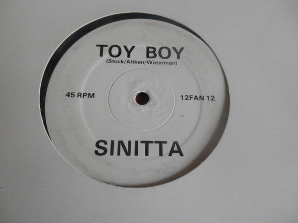 Sinitta : Toy Boy (12", Promo, W/Lbl)