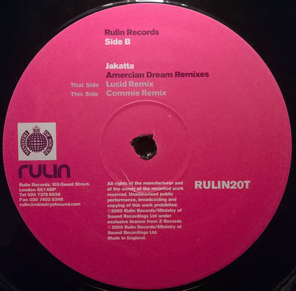 Jakatta : American Dream (Remixes) (12")