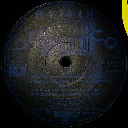 Robotnico : Backtired (Remix) (12", Blu)