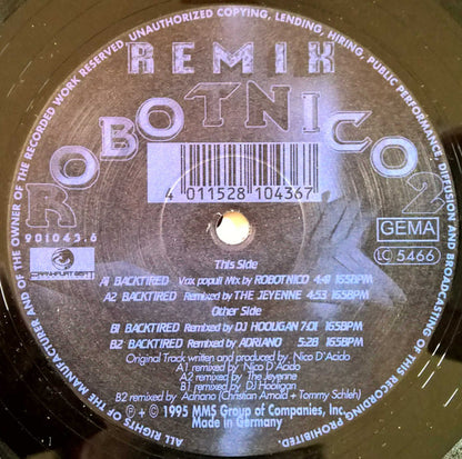 Robotnico : Backtired (Remix) (12", Blu)