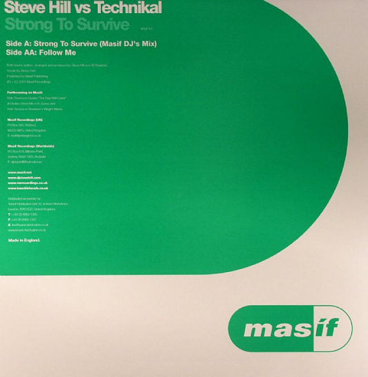Steve Hill Vs Technikal : Strong To Survive (12")