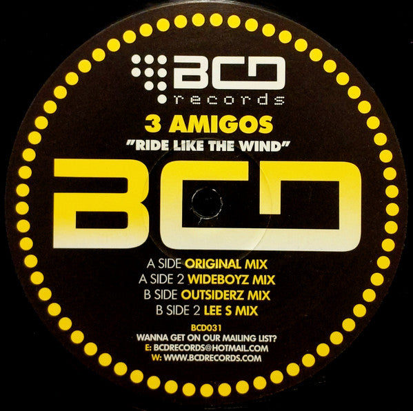 3 Amigos : Ride Like The Wind (12")